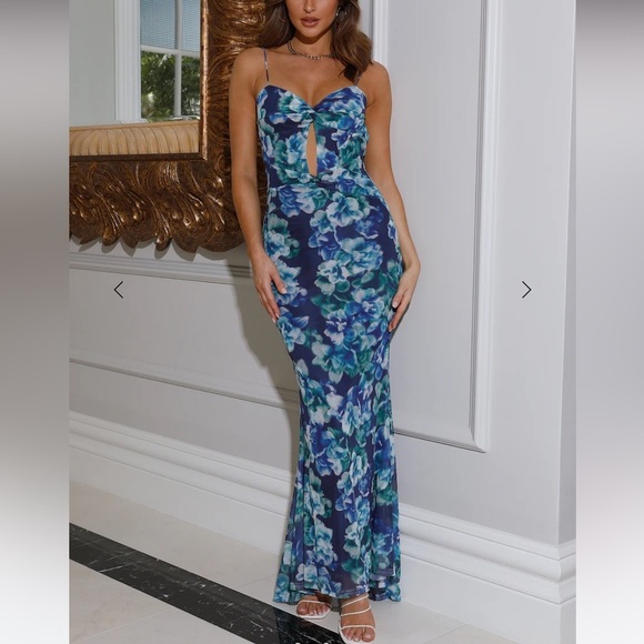 Runaway NWT Channing Maxi Dress in Blue Size M - Picture 2 of 15
